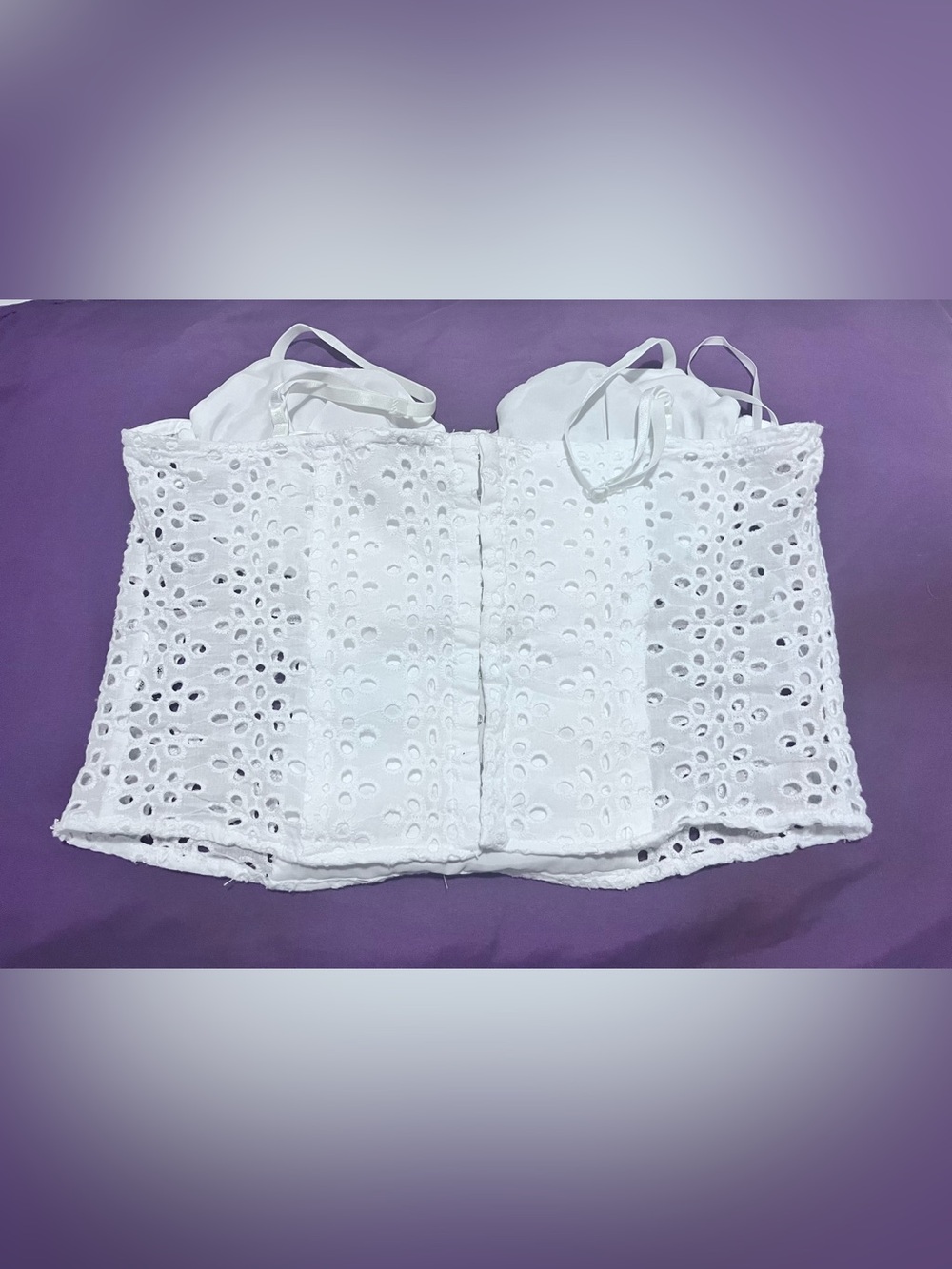 Princess Polly White Eyelet Bustier Camisole - Picture 3 of 6